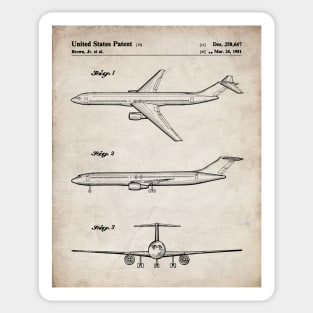 Boeing 777 Airliner Patent - 777 Airplane Art - Antique Sticker